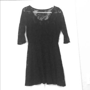 Lace babydoll dress with 3/4 sleeves